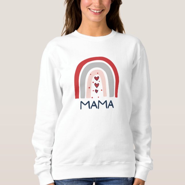 Cute Rainbow Mamma T Shirt (Framsida)