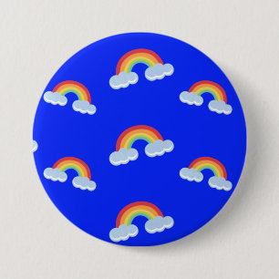 Cute Rainbow med moln Mönster Knapp