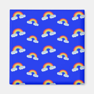 Cute Rainbow med moln Mönster Magnet