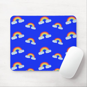 Cute Rainbow med moln Mönster Musmatta