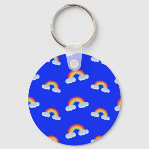 Cute Rainbow med moln Mönster Nyckelring