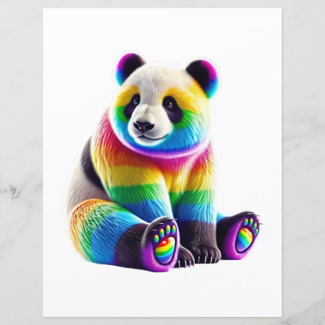 Cute Rainbow Panda (Framsida)