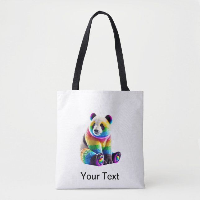 Cute Rainbow Panda Tygkasse (Framsida)