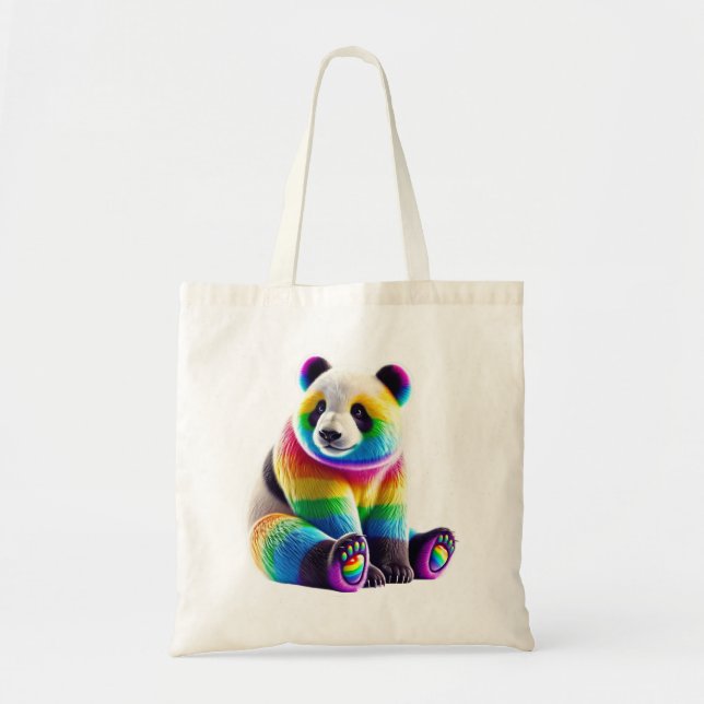 Cute Rainbow Panda Tygkasse (Framsidan)