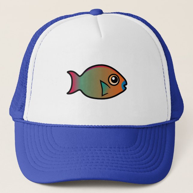 Cute Rainbow Parrotfish Truckerkeps (Framsida)