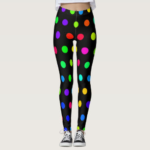 Cute Rainbow Polka dots Mönster Leggings