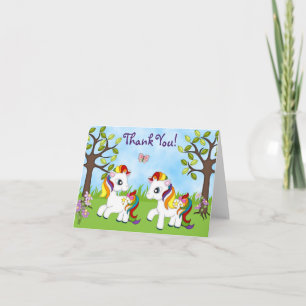 Cute Rainbow Ponies Horse, tack. Cards Tack Kort