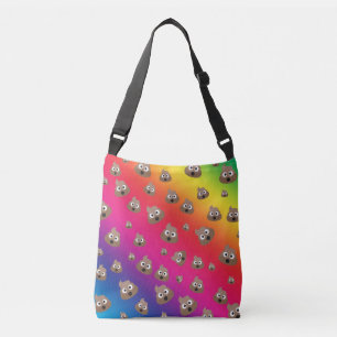 Cute Rainbow Poop Emoji Mönster Axelväska