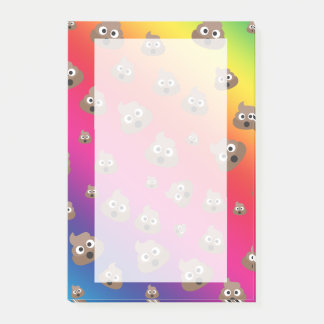 Cute Rainbow Poop Emoji Mönster Post-it Block