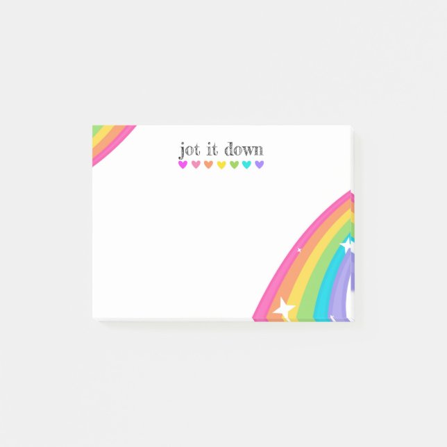 Cute Rainbow Post-it Block (Framsida)