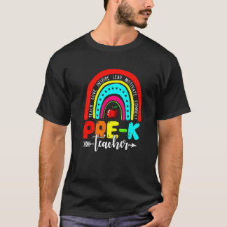 Cute Rainbow Pre K Teacher Back to school T Shirt