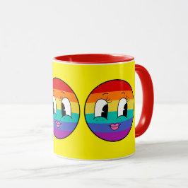 Cute Rainbow Pride Ansikte Mugg - Colorful LGBTQ