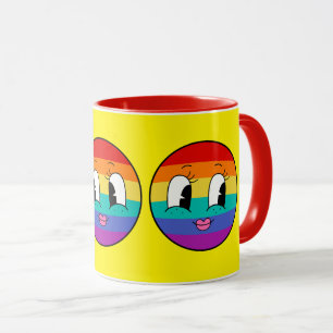 Cute Rainbow Pride Ansikte Mugg - Colorful LGBTQ