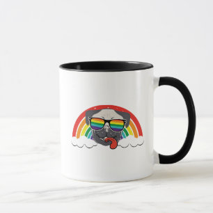 Cute Rainbow Pug Mugg