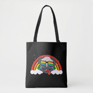 Cute Rainbow Pug Tygkasse