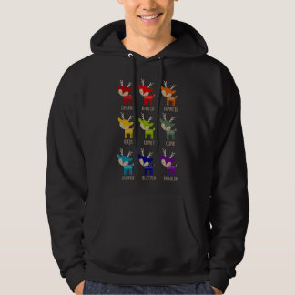 Cute Rainbow Reindeer tar itu med jul Hoodie