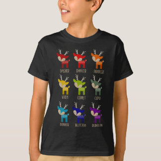 Cute Rainbow Reindeer tar itu med jul T Shirt