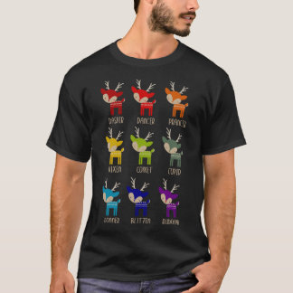 Cute Rainbow Reindeer tar itu med jul T Shirt