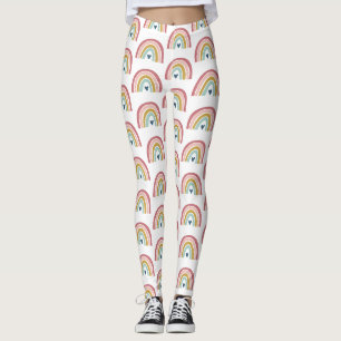 Cute Rainbow Rosa Blue Heart Leggings