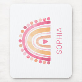 Cute Rainbow, rosa boho vattencolor Musmatta