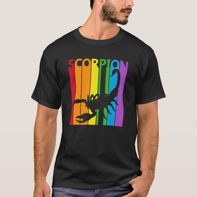 Cute Rainbow Scorpion Animal T Shirt (Framsida)