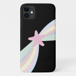 Cute Rainbow Shooting Star Black