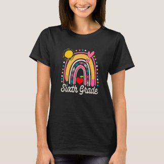 Cute Rainbow sjätte Klass-läraren Student tillbaka T Shirt