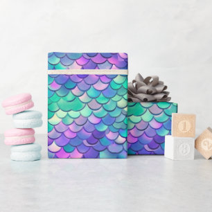 Cute Rainbow Sjöjungfru Scales Ocean Birthday Presentpapper