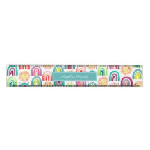 Cute Rainbow & Sol Back to school Kids Teal Blue