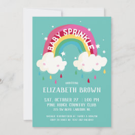 Cute Rainbow Sprinkle Baby Shower Inbjudningar
