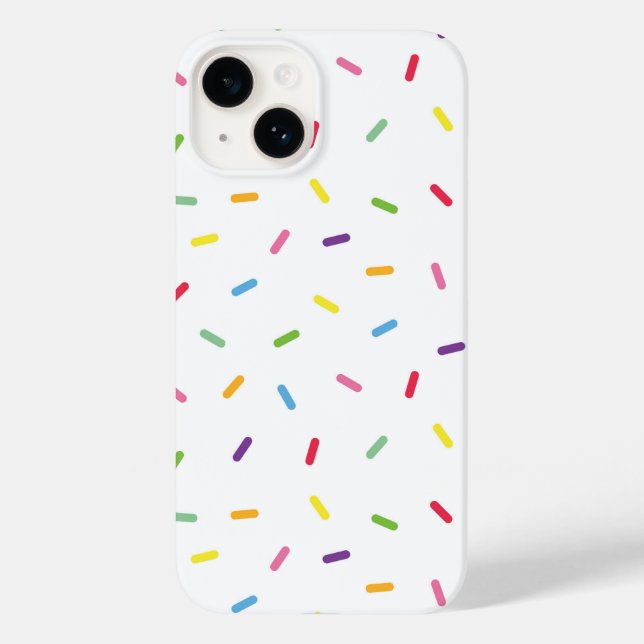 Cute Rainbow Sprinkles on White iPhone / iPad case (Baksida)