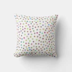 Cute Rainbow Stars & Snöflingor Mönster Kudde