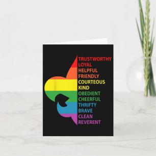 Cute Rainbow Stil Scoudence Law Kort