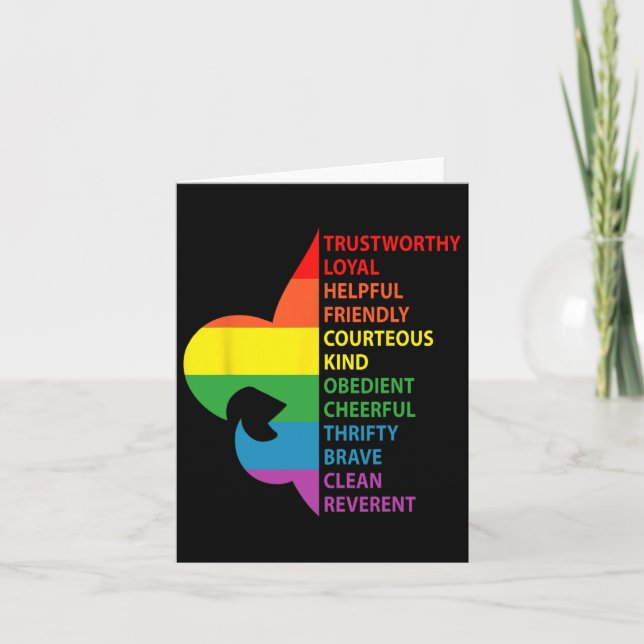 Cute Rainbow Stil Scoudence Law Kort (Framsida)