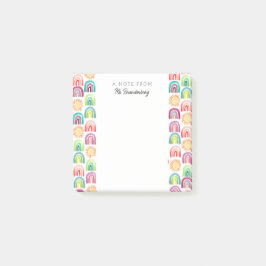 Cute Rainbow Teacher Classroom Back to school Post-it Block