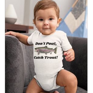 Cute Rainbow Trout Baby Fishing Pout Funny T Shirt