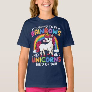 Cute Rainbow Unicorn Coola Birthday Presny Lusnyj T Shirt