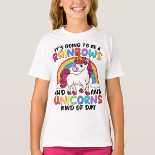 Cute Rainbow Unicorn Coola Birthday Presny Lusnyj T Shirt