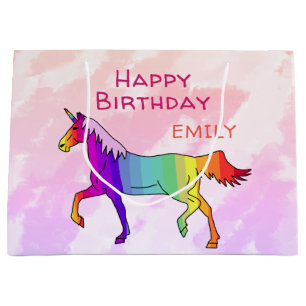 Cute Rainbow Unicorn Girly Barns födelsedag