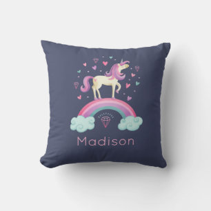Cute Rainbow Unicorn Kudde