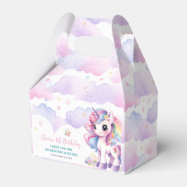 Cute Rainbow Unicorn Magic Birthday Presentaskar
