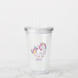 Cute Rainbow Unicorn Take Away Mugg