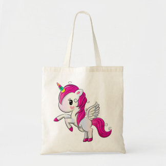 Cute rainbow unicorn tygkasse