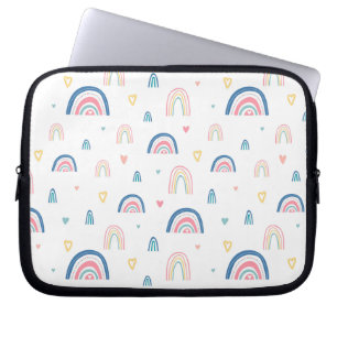Cute Rainbows & Hearts Mönster Laptop Fodral
