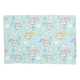Cute Rainy Day Mönster Pillow Fodral
