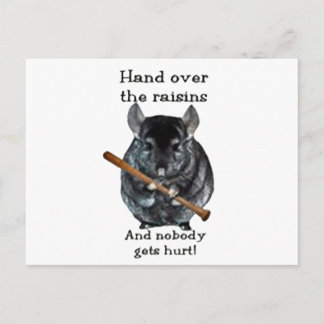 Cute Raisin Elak Chinchilla Vykort