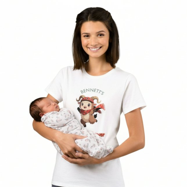 Cute Ram Winter Baby Shower T-Shirt (Skapare uppladdad)