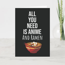 Cute Ramen Anime Cards Asian Food Kaiwaii Kort