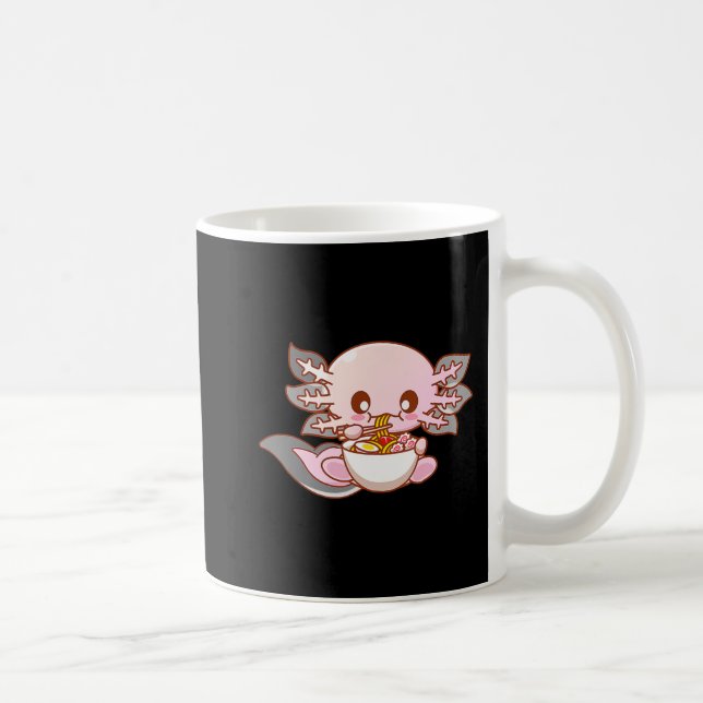 Cute Ramen Axolotl Kawaii Anime Jape Food Girl Kaffemugg (Höger)