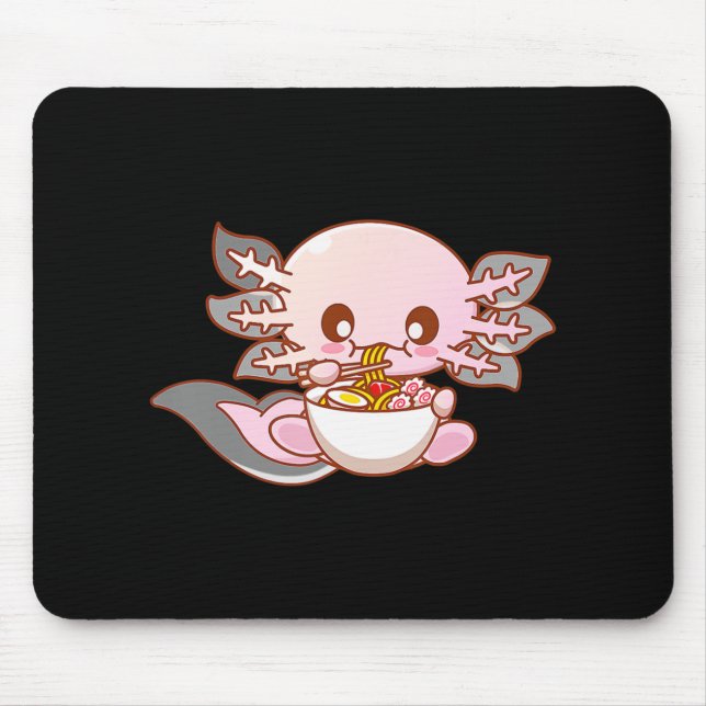 Cute Ramen Axolotl Kawaii Anime Jape Food Girl Musmatta (Framsidan)